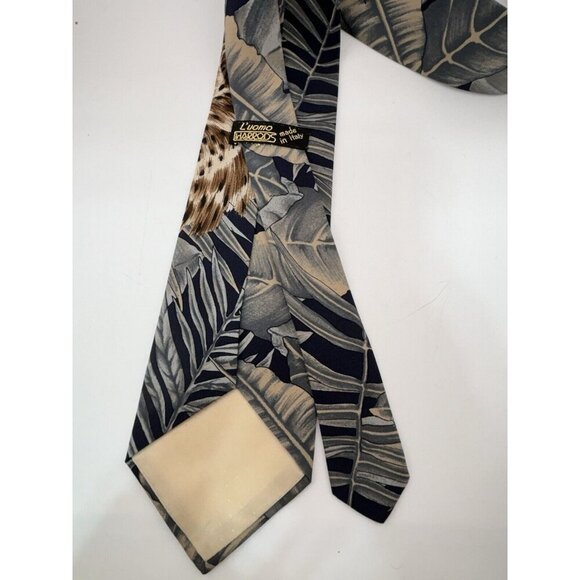 VTG ASSORTED LOT OF 3 -Blue Silk Ties Made in Italy - Jungle, Rams, Pattern - Picture 6 of 11